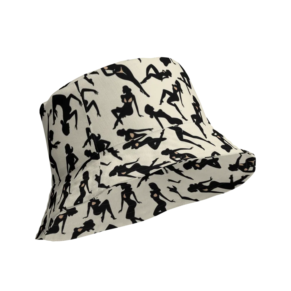 Ink Ballet on Reversible Bucket Hat — Product details Outside