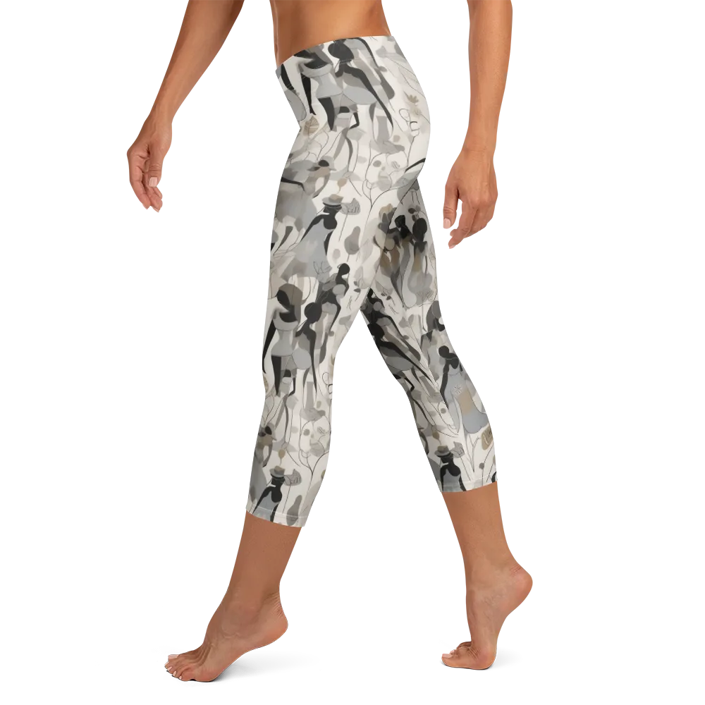 Sable Garden on Capri Leggings — Left