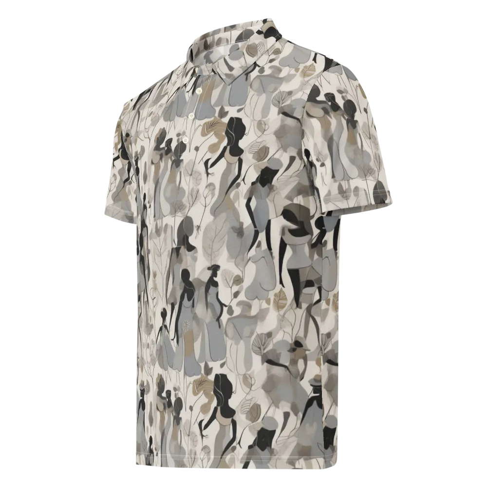 Sable Garden on Men's Slim Fit Polo Shirt — Left Front