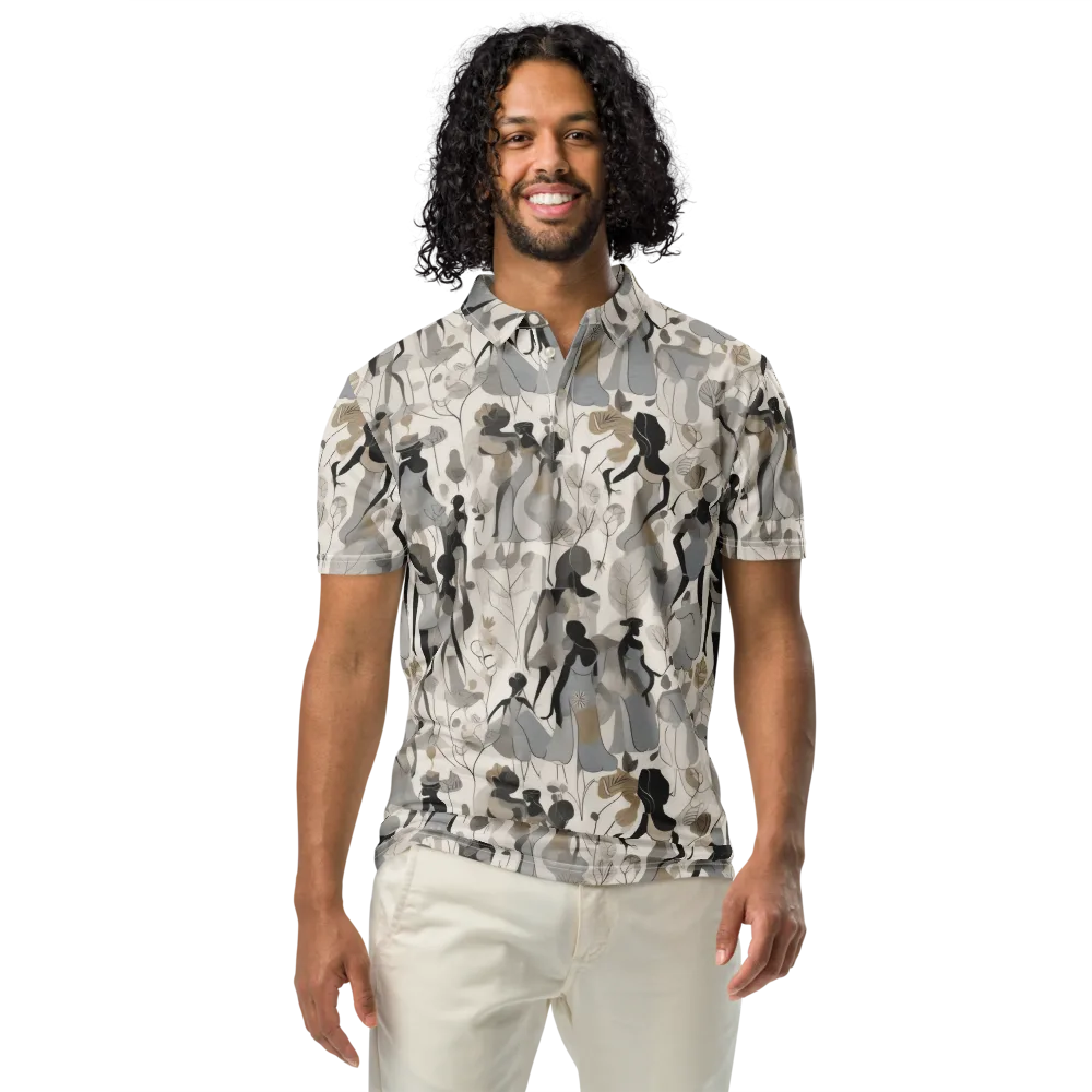 Sable Garden on Men's Slim Fit Polo Shirt — Front