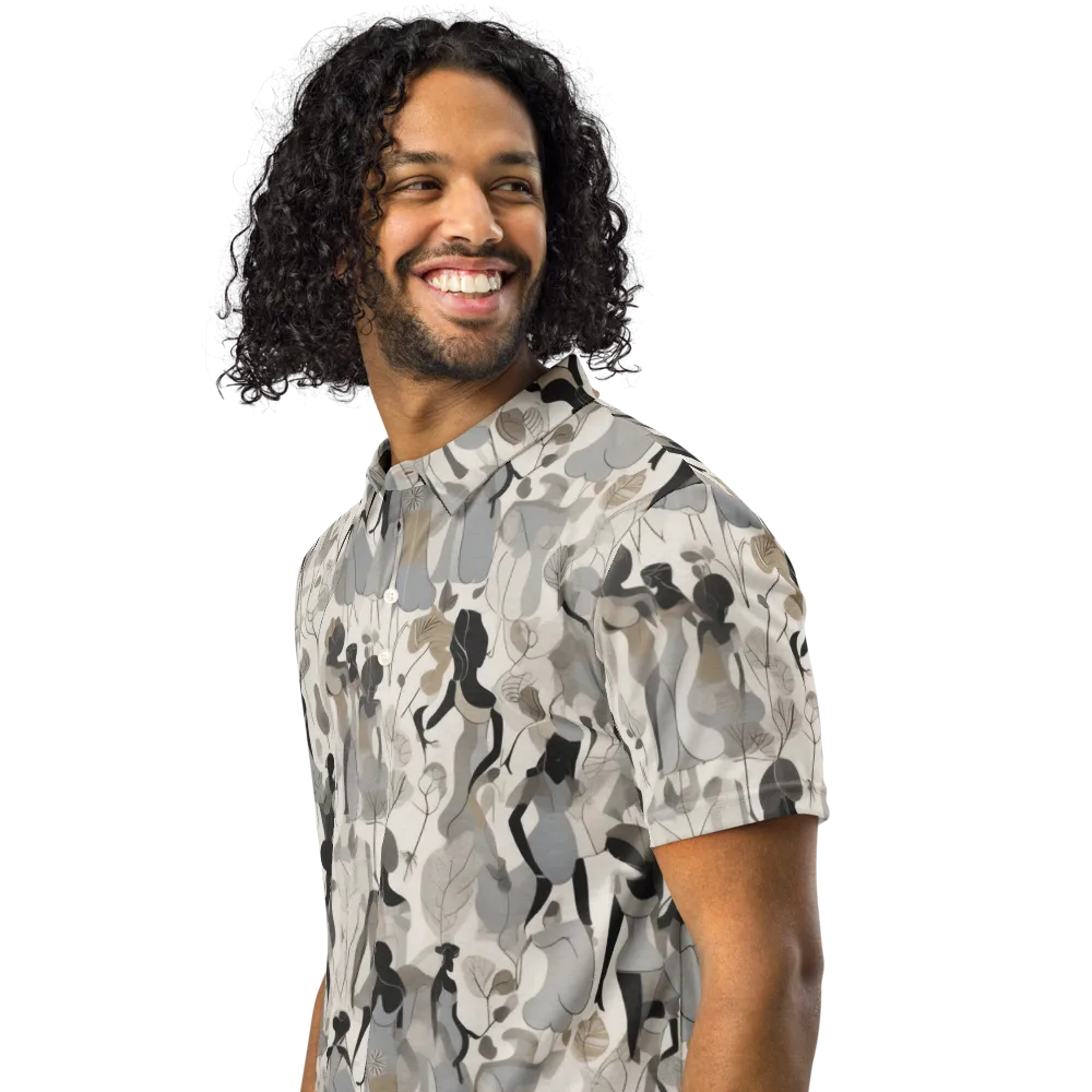Sable Garden on Men's Slim Fit Polo Shirt — Left Front