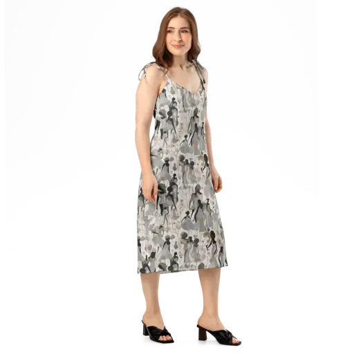 Sable Garden on a Slip Dress