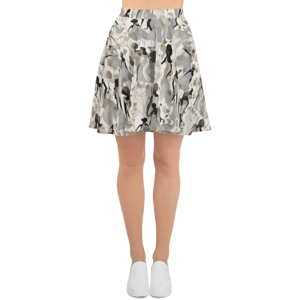 Sable Garden on Skater Skirt — Front