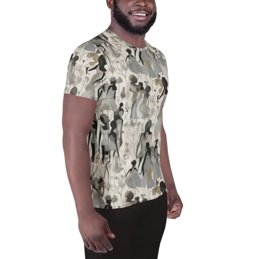 Sable Garden on a Men's Athletic T-Shirt