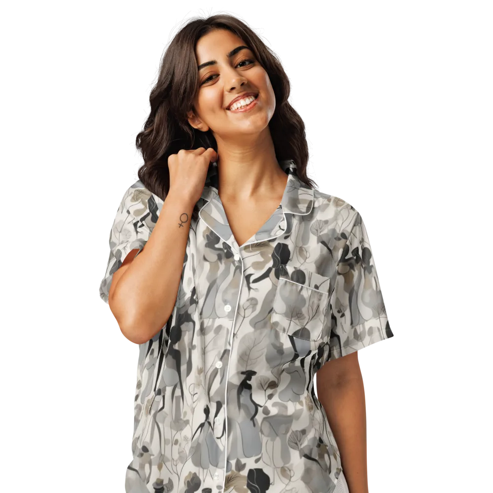 Sable Garden on Women's Short Sleeve Pajama Top — Front