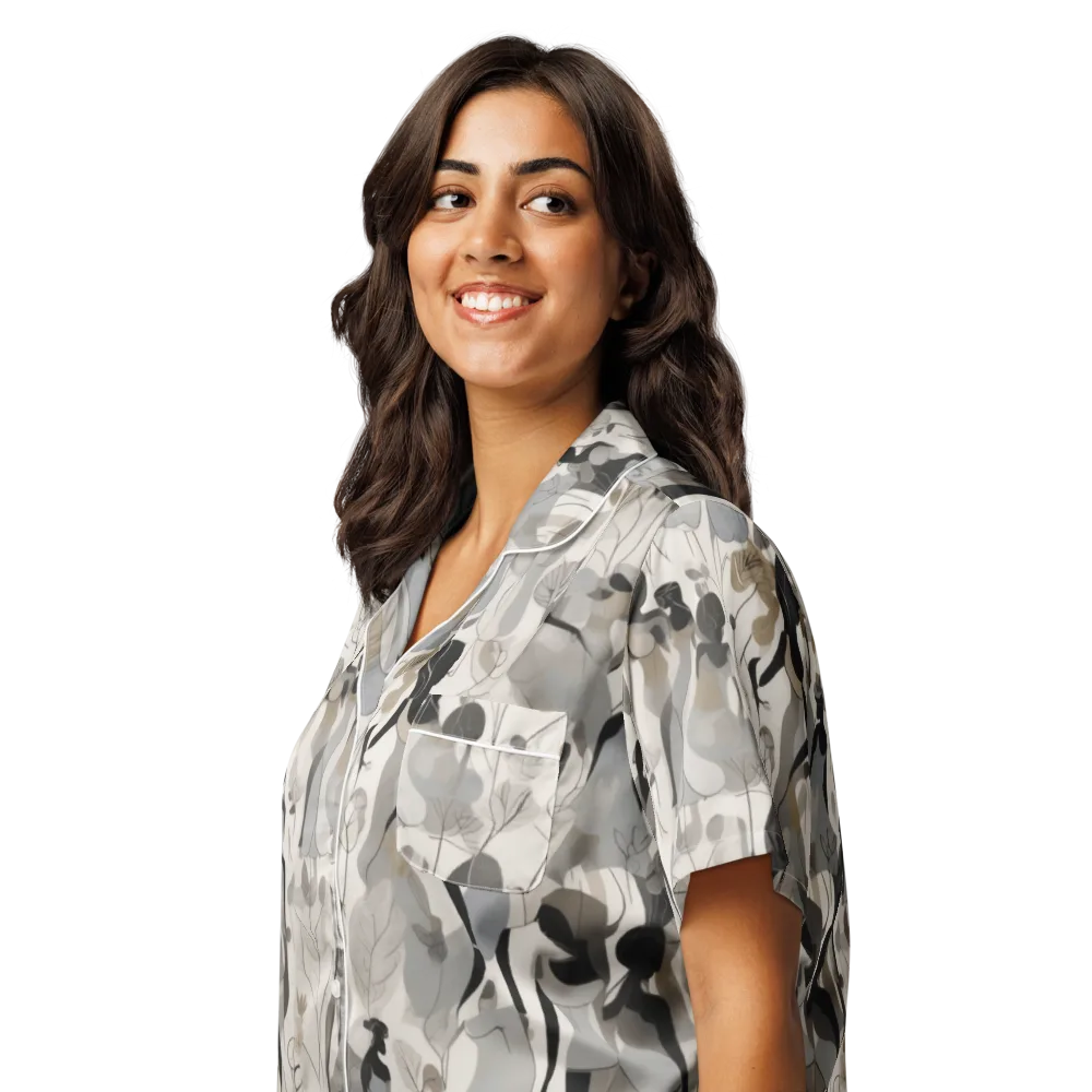 Sable Garden on Women's Short Sleeve Pajama Top — Left Front