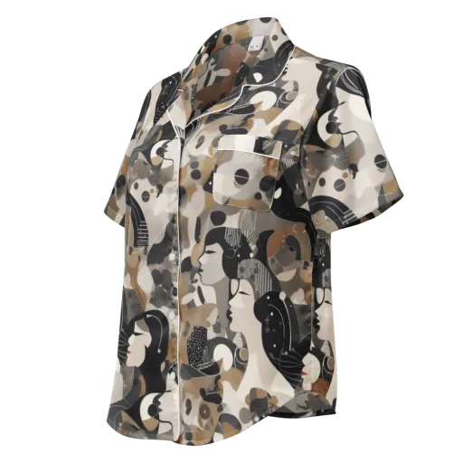 Midnight Atelier on a Women's Short Sleeve Pajama Top