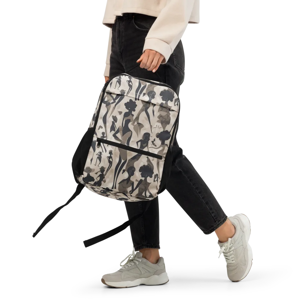 Café Silhouette on Utility Backpack — Front