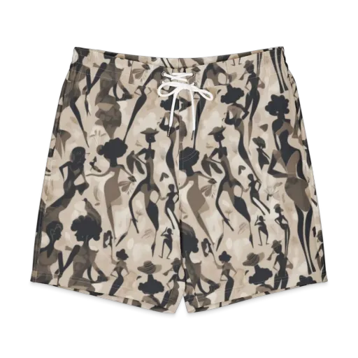 Café Silhouette on a Men's Board Shorts