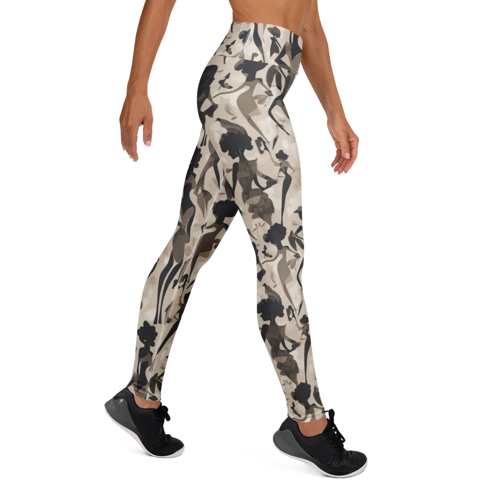 Café Silhouette on Yoga Leggings — Right