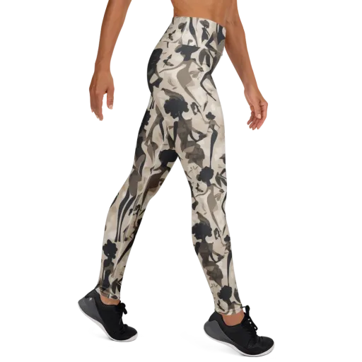Café Silhouette on a Yoga Leggings