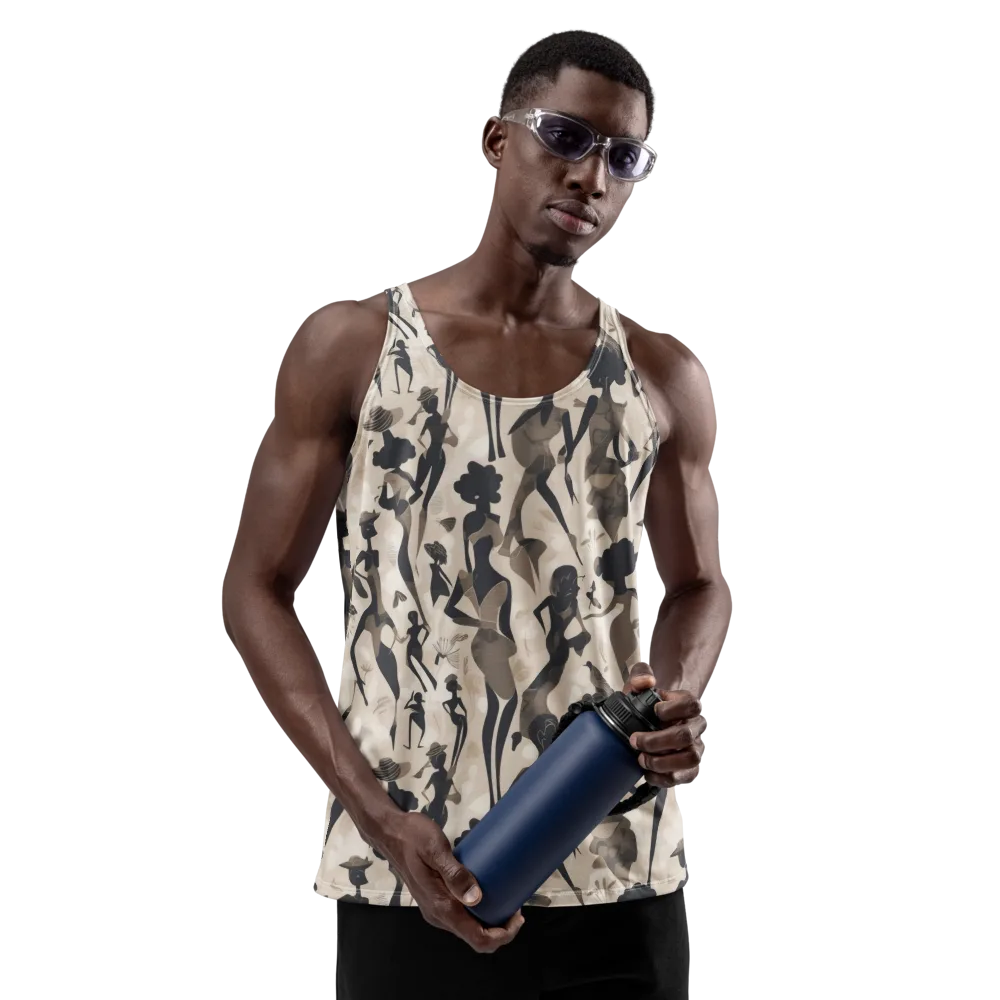 Café Silhouette on Men's Tank Top — Front