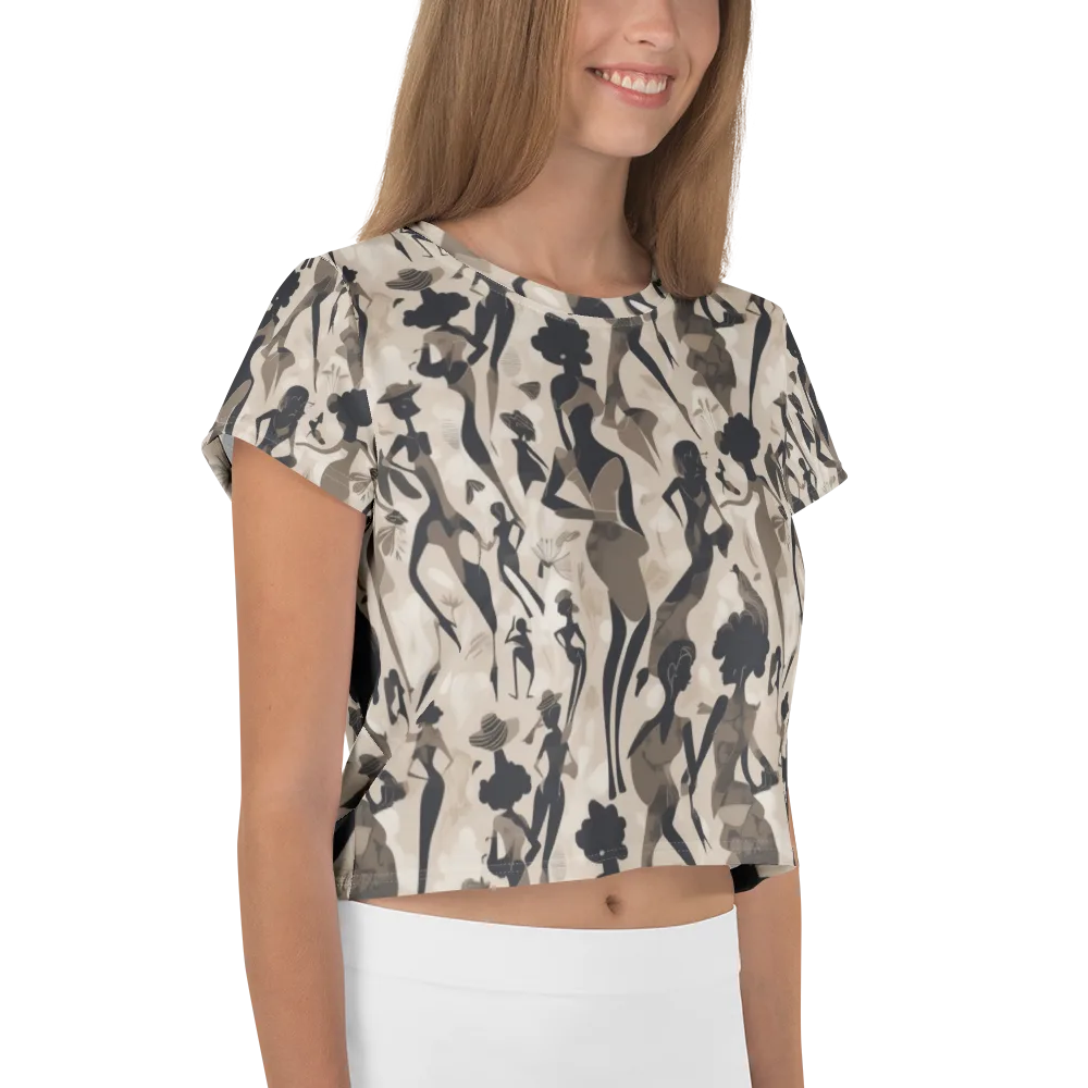 Café Silhouette on Crop Tee — Right