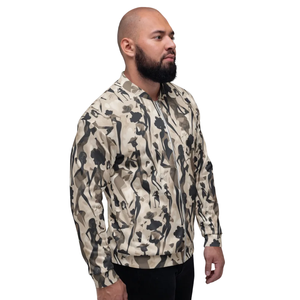Café Silhouette on Bomber Jacket — Right