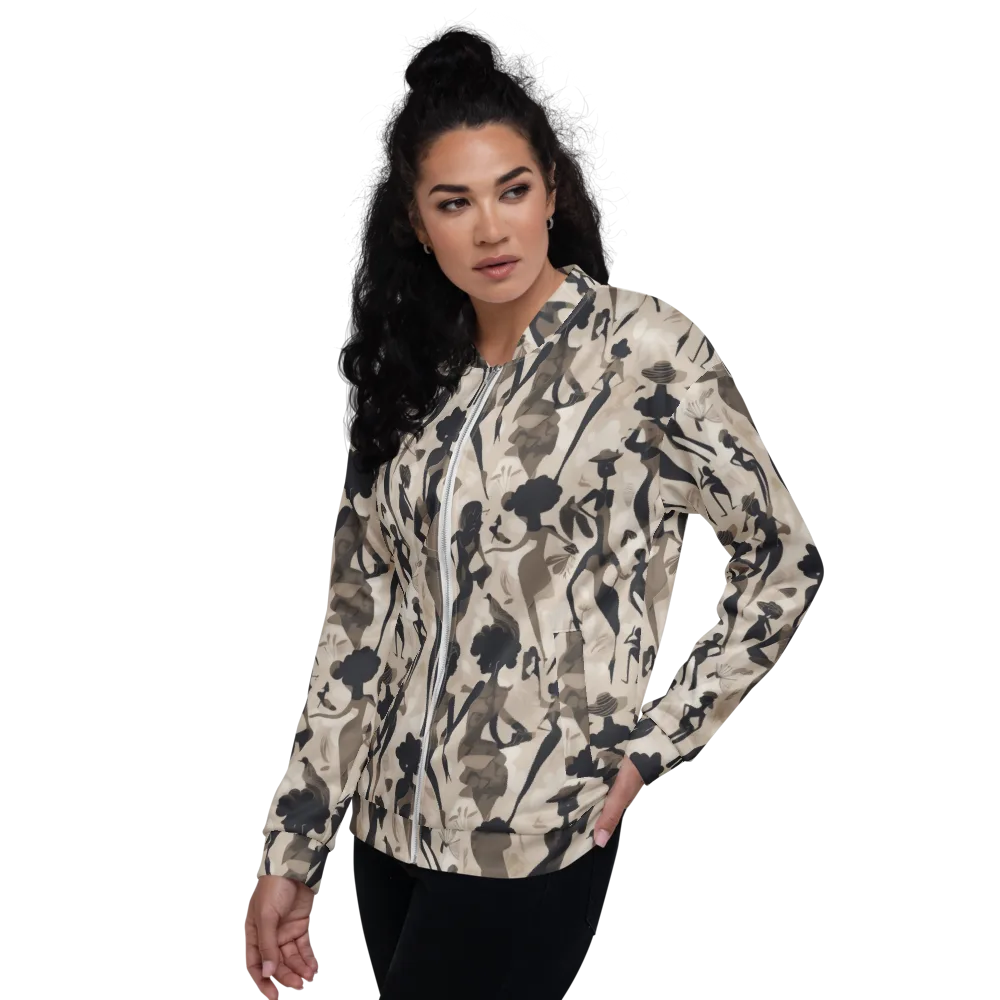 Café Silhouette on Bomber Jacket — Left
