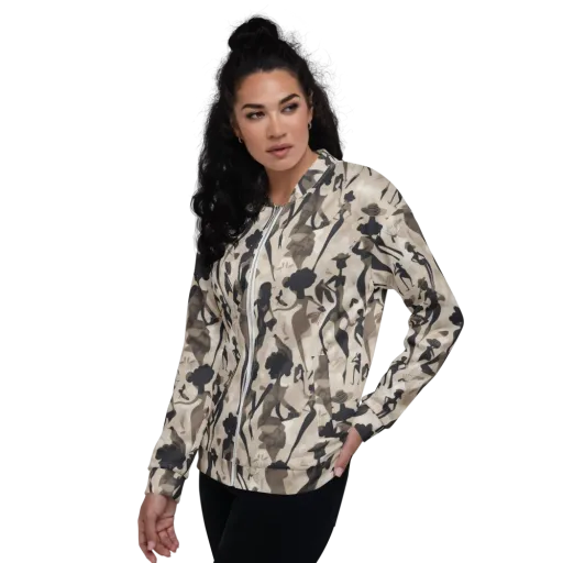 Café Silhouette on a Bomber Jacket