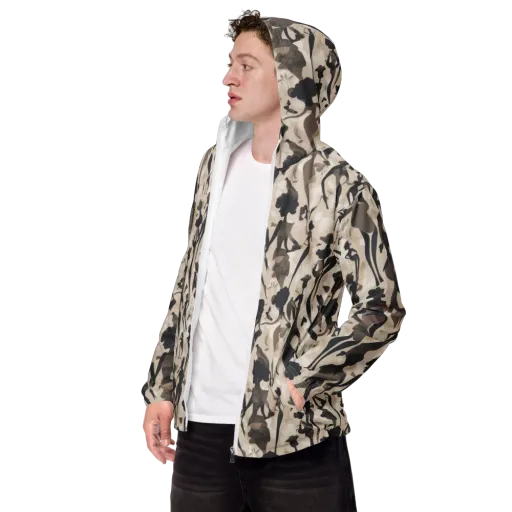 Café Silhouette on a Men's Windbreaker