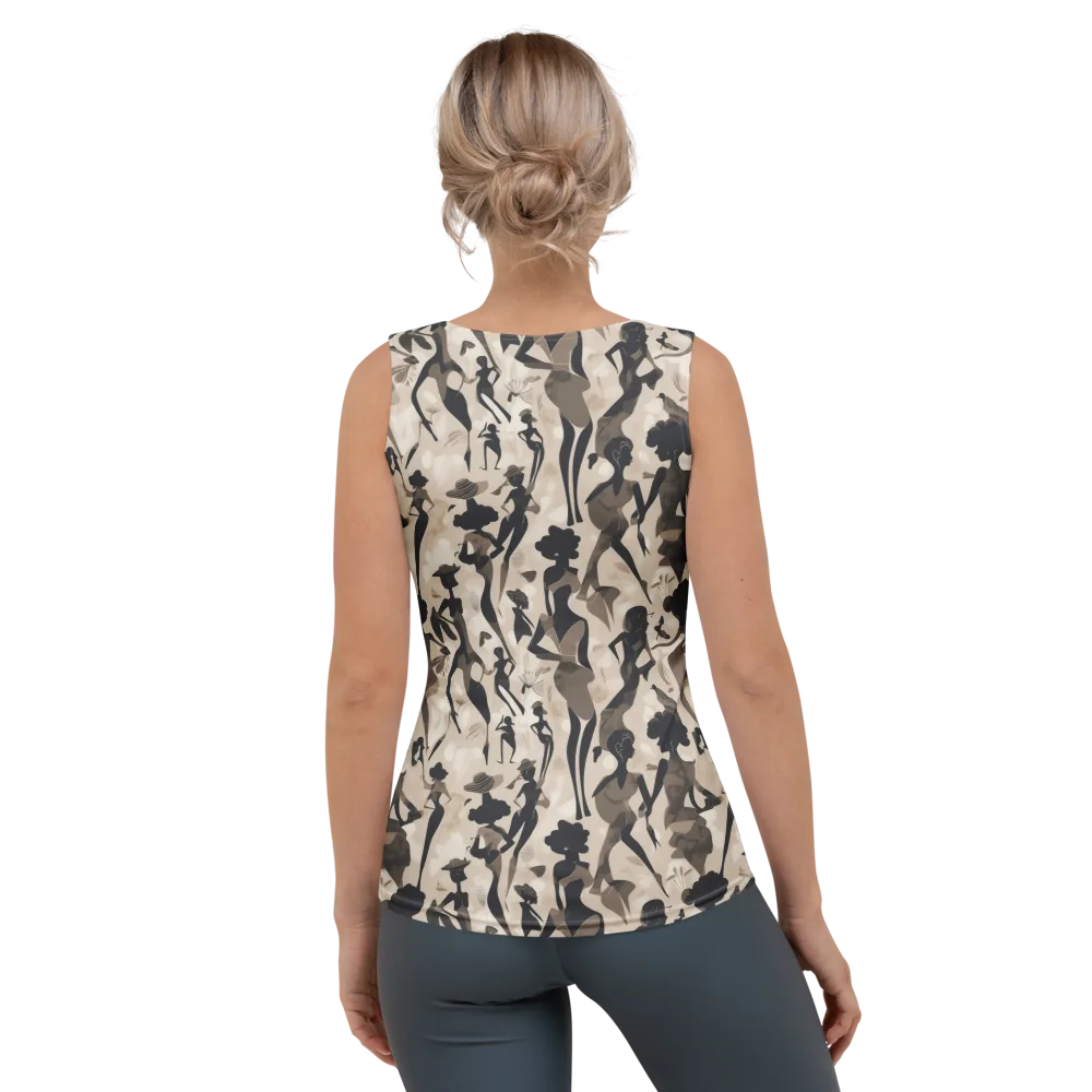 Café Silhouette on Women's Tank Top — Back