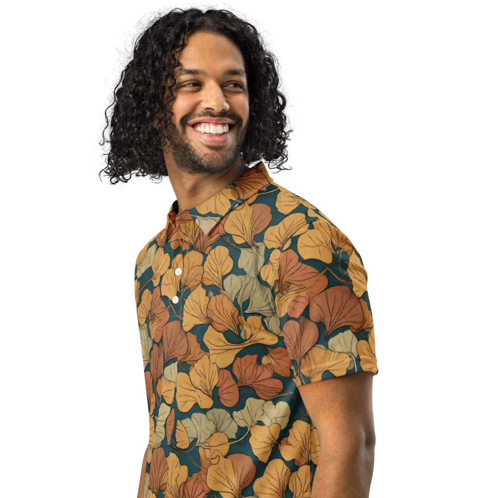 Gilded Canopy on Men's Slim Fit Polo Shirt — Left Front