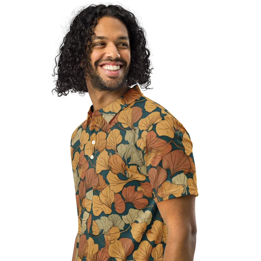 Gilded Canopy on Men's Slim Fit Polo Shirt — Left Front