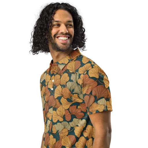 Gilded Canopy on a Men's Slim Fit Polo Shirt