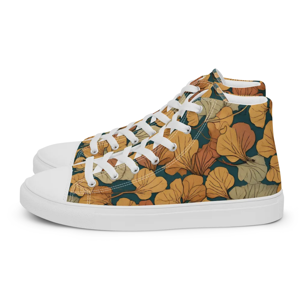 Gilded Canopy on Men's High Top Canvas Shoes — Left