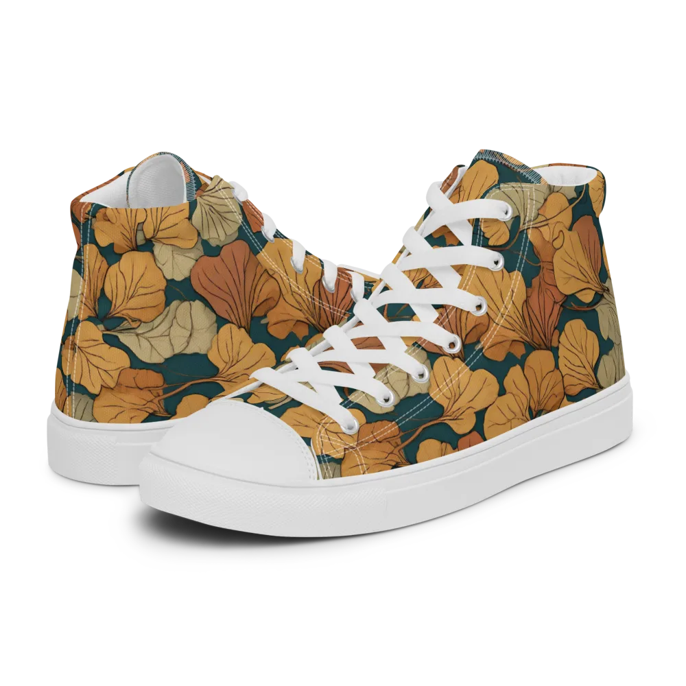 Gilded Canopy on Men's High Top Canvas Shoes — Left