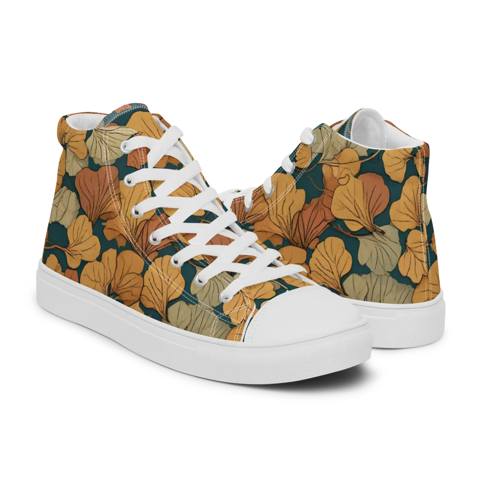 Gilded Canopy on Men's High Top Canvas Shoes — Right
