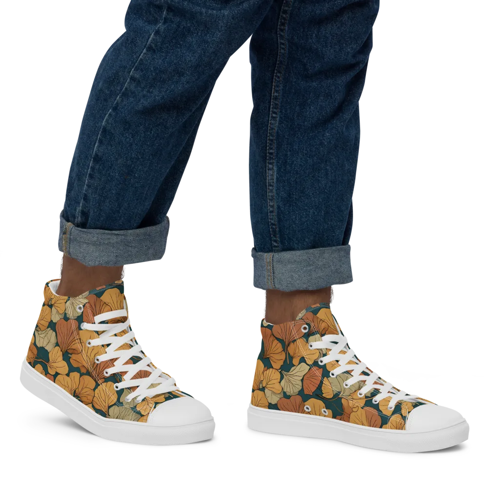 Gilded Canopy on Men's High Top Canvas Shoes — Right