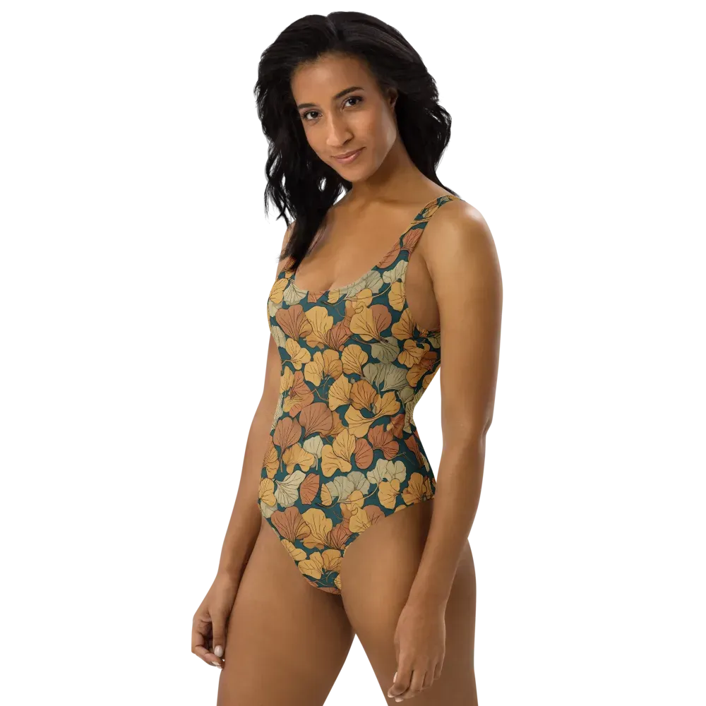 Gilded Canopy on One-Piece Swimsuit — Left