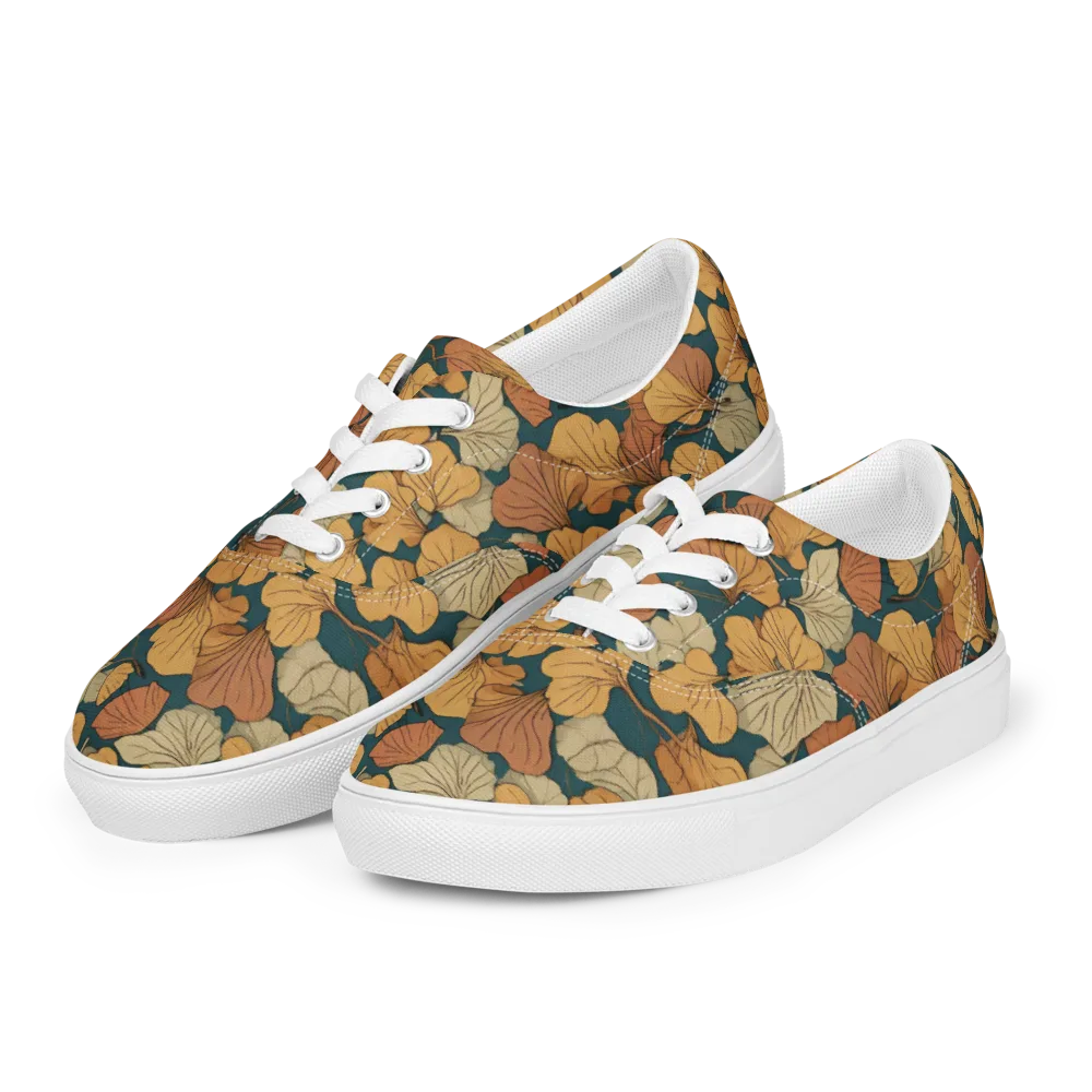 Gilded Canopy on Men's Lace-Up Canvas Shoes — Left Front