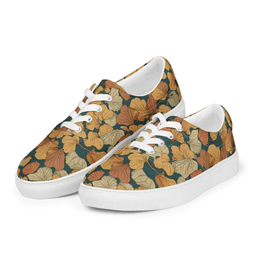 Gilded Canopy on a Men's Lace-Up Canvas Shoes
