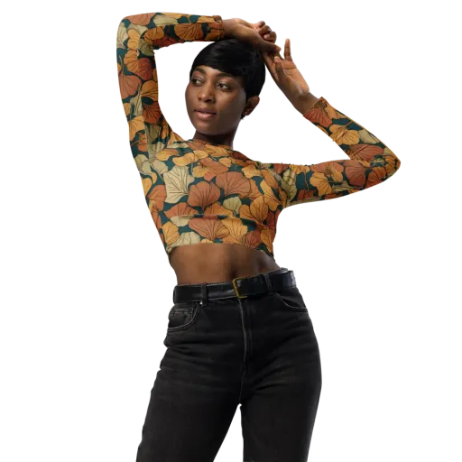 Gilded Canopy on a Long Sleeve Crop Top