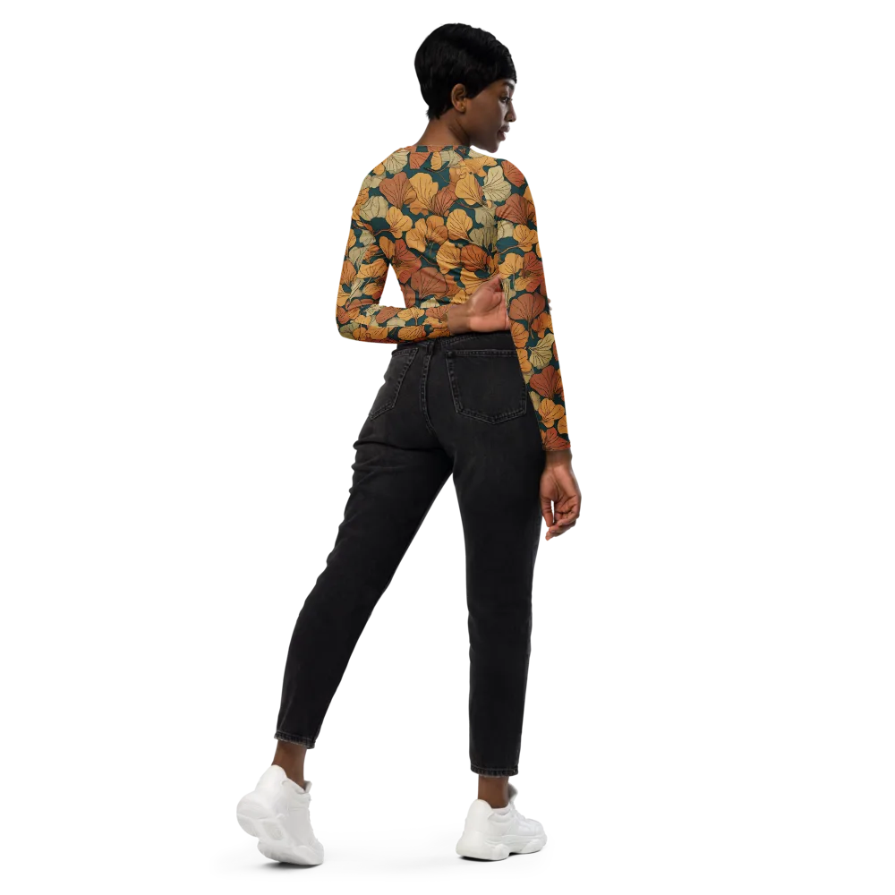 Gilded Canopy on Long Sleeve Crop Top — Right Back