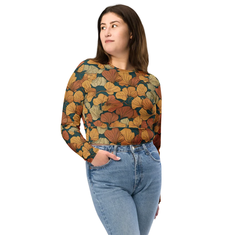 Gilded Canopy on Long Sleeve Crop Top — Front