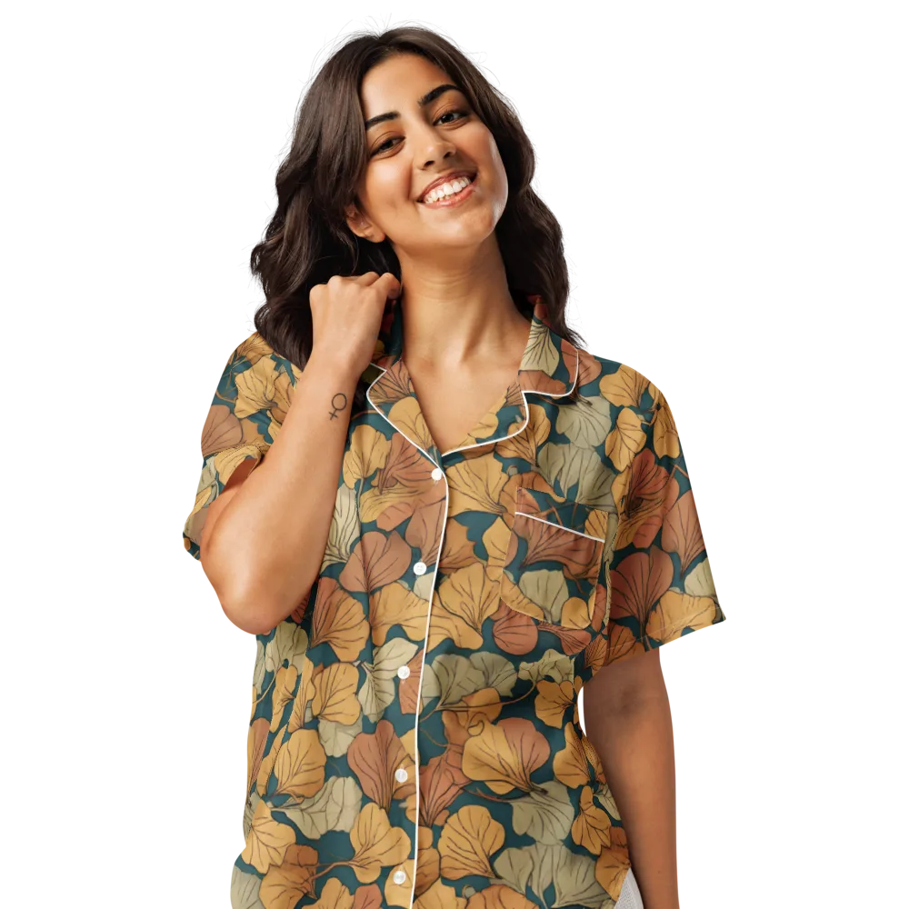 Gilded Canopy on Women's Short Sleeve Pajama Top — Front
