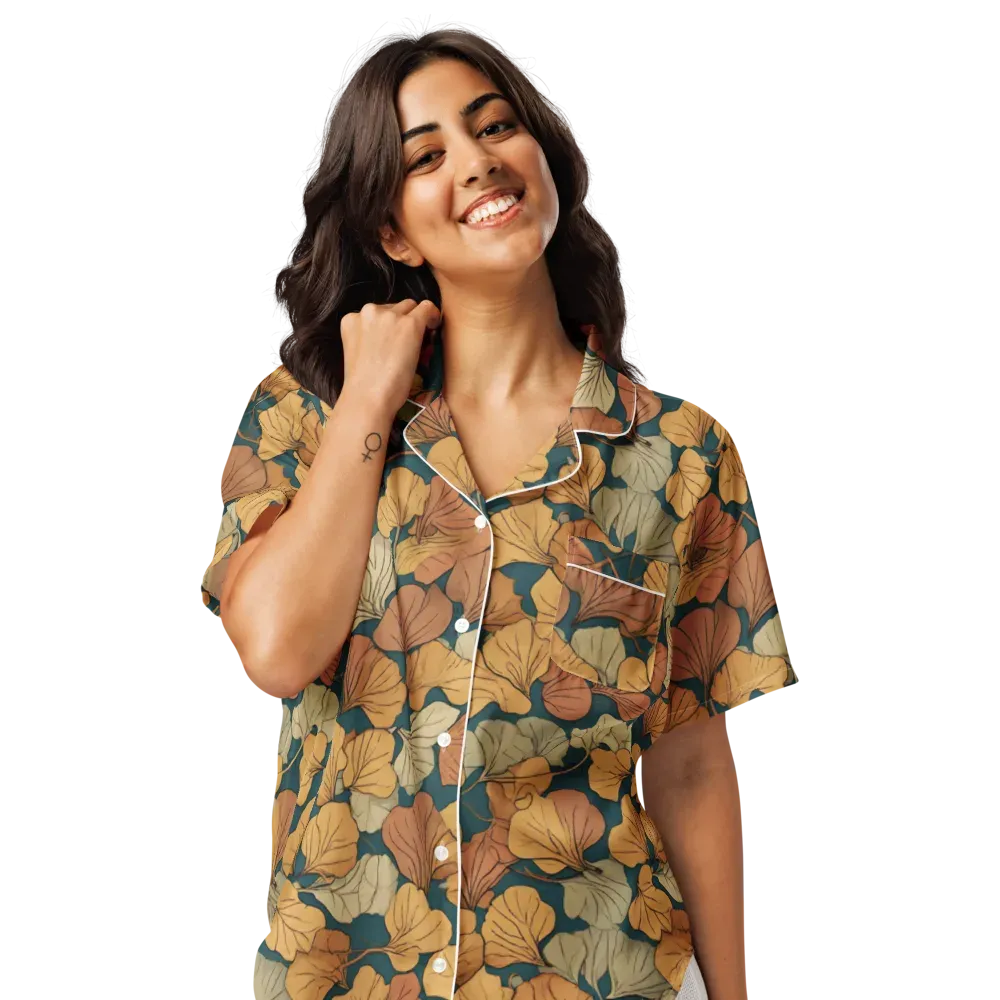Gilded Canopy on Women's Short Sleeve Pajama Top — Front