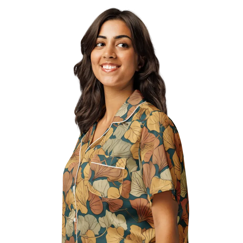 Gilded Canopy on Women's Short Sleeve Pajama Top — Left Front