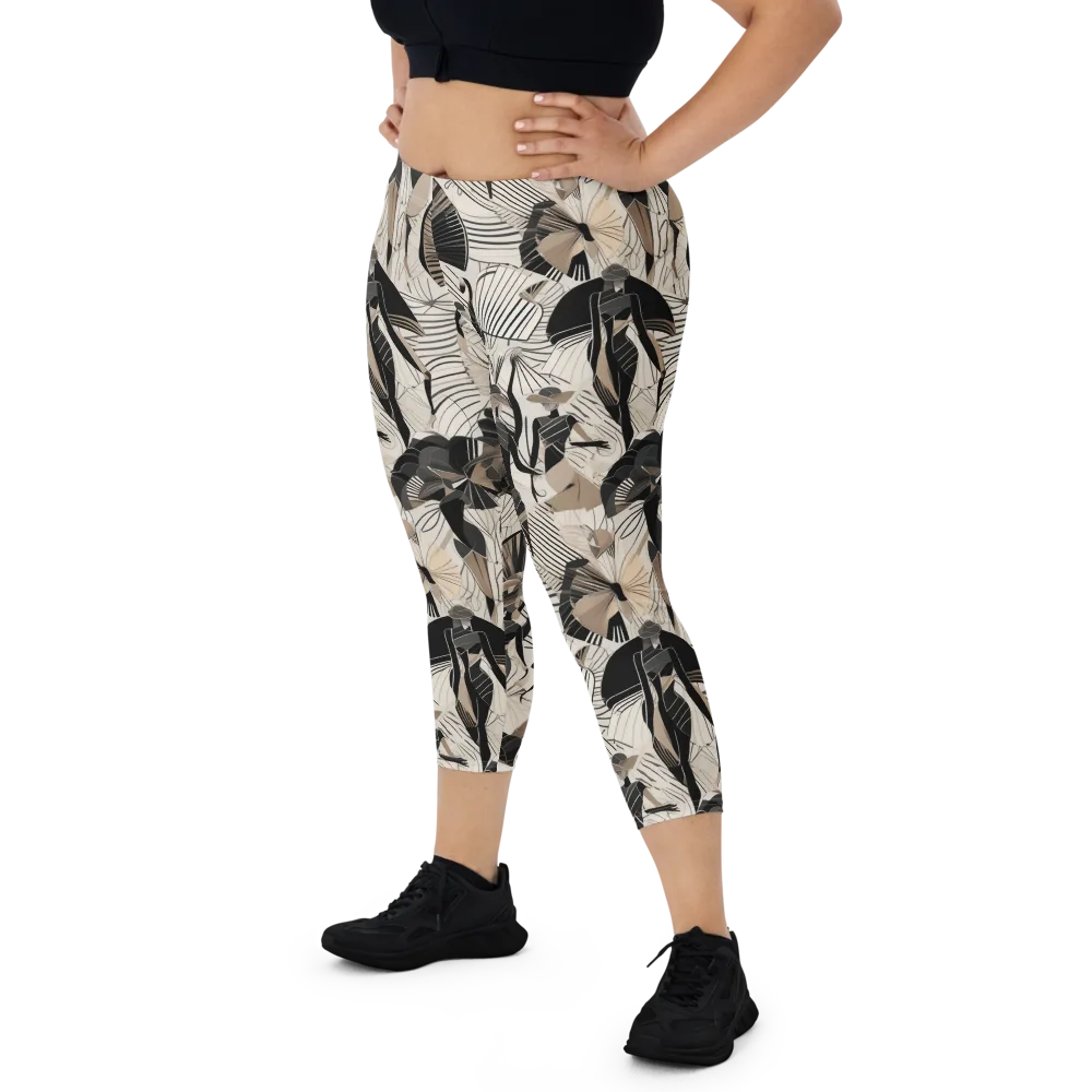 Noir Modiste on Capri Leggings — Front
