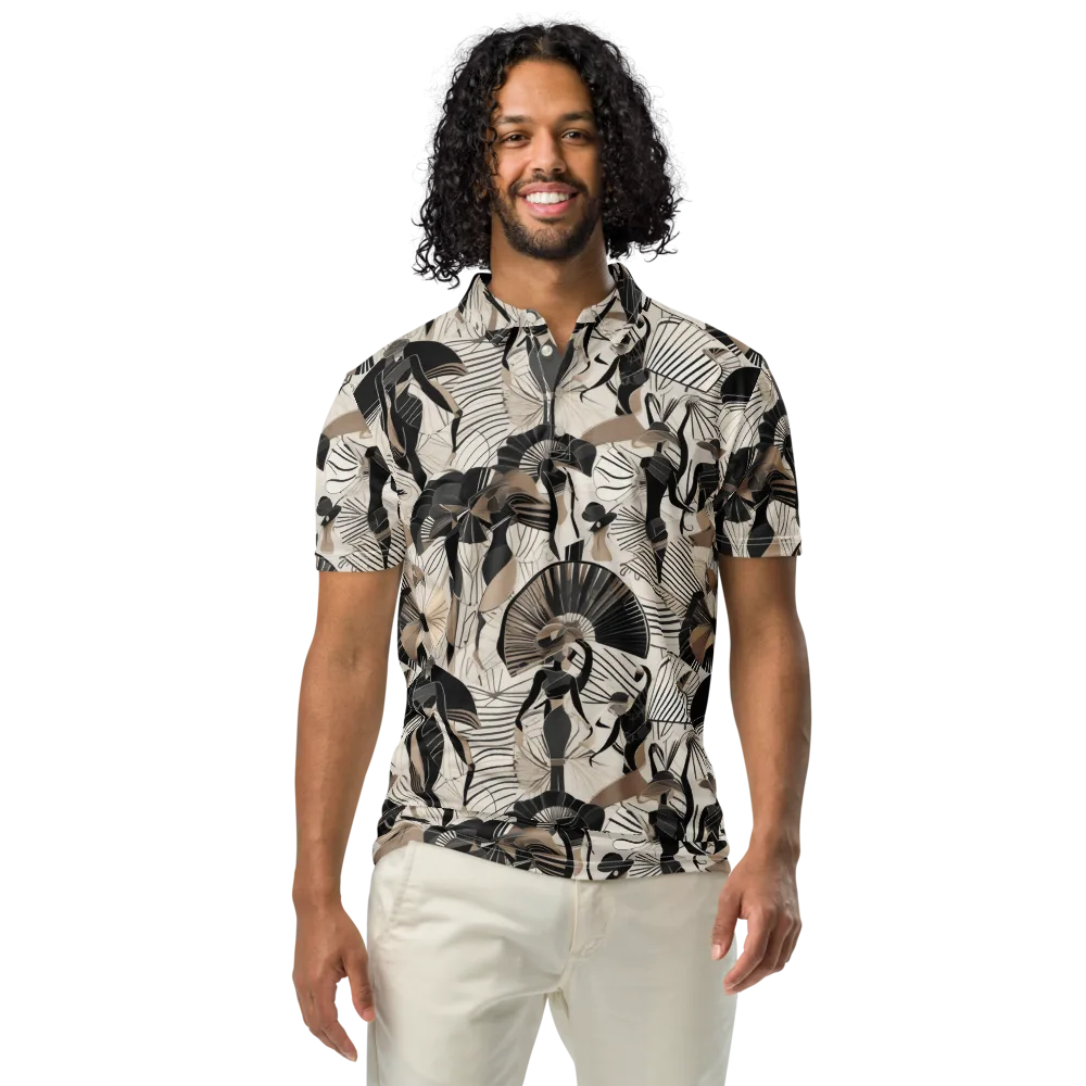 Noir Modiste on Men's Slim Fit Polo Shirt — Front