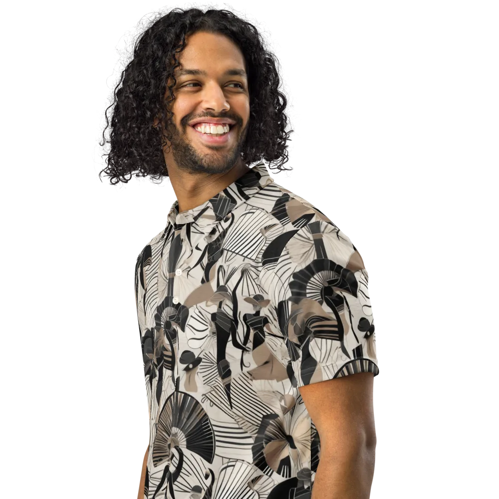 Noir Modiste on Men's Slim Fit Polo Shirt — Left Front