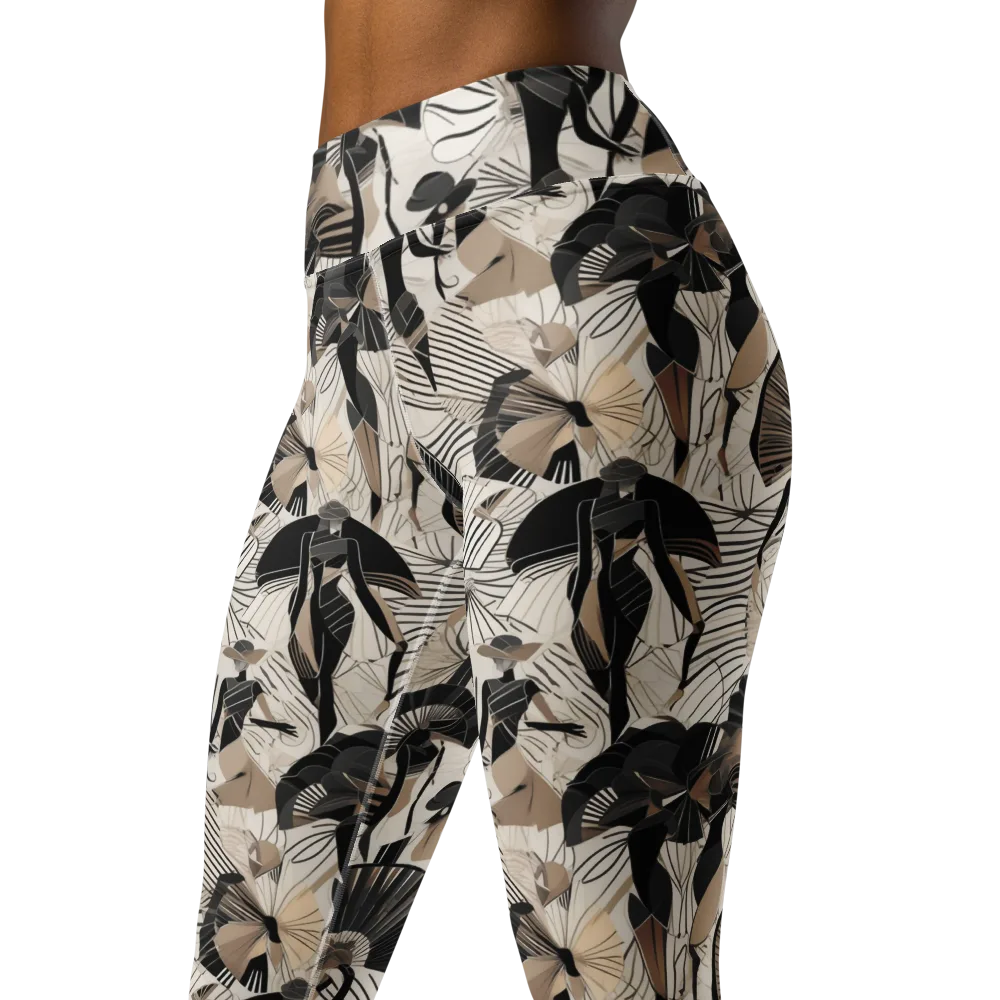 Noir Modiste on Yoga Leggings — Left Front