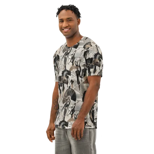 Noir Modiste on a Men's Cotton Crew Neck T-Shirt