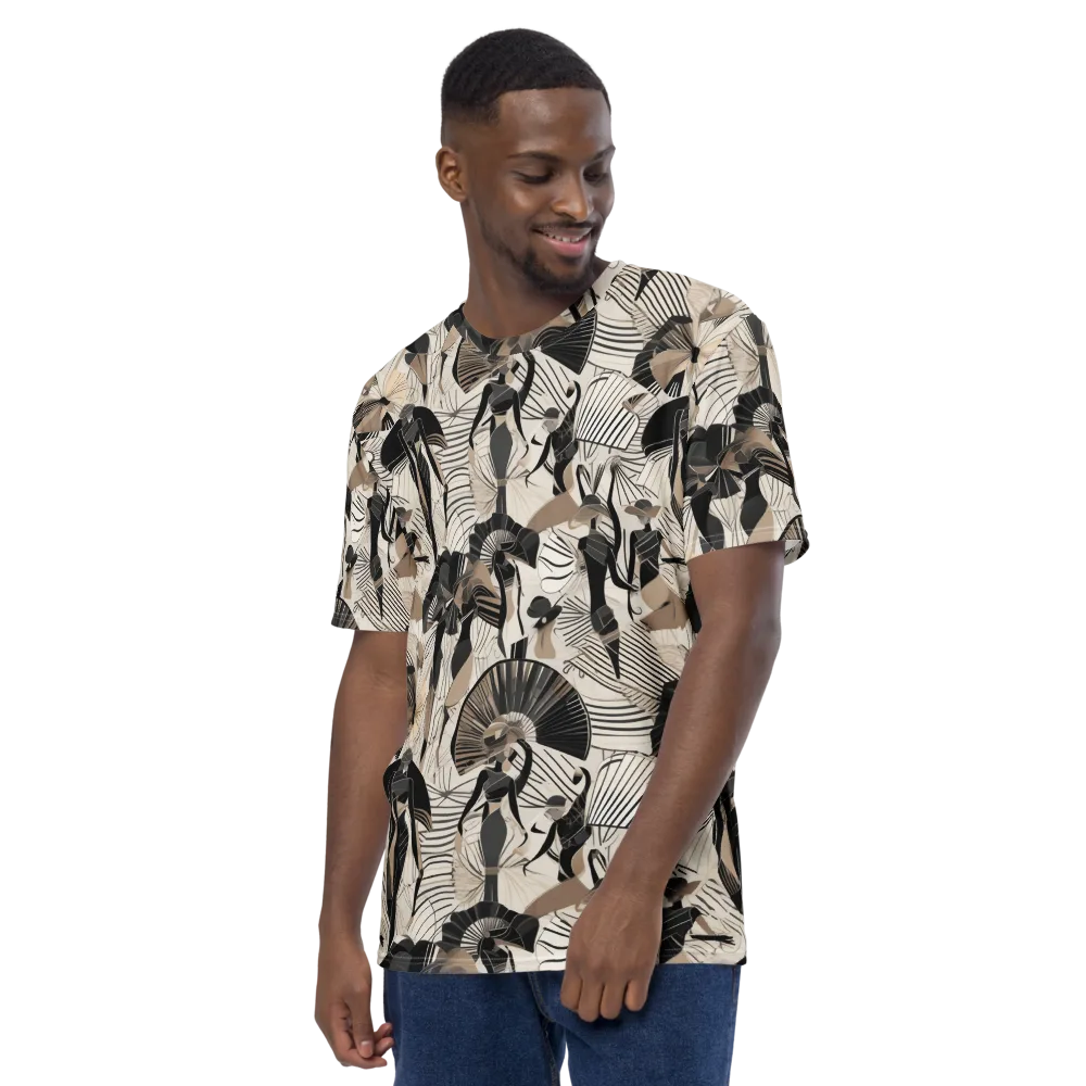 Noir Modiste on Men's Crew Neck T-Shirt — Left