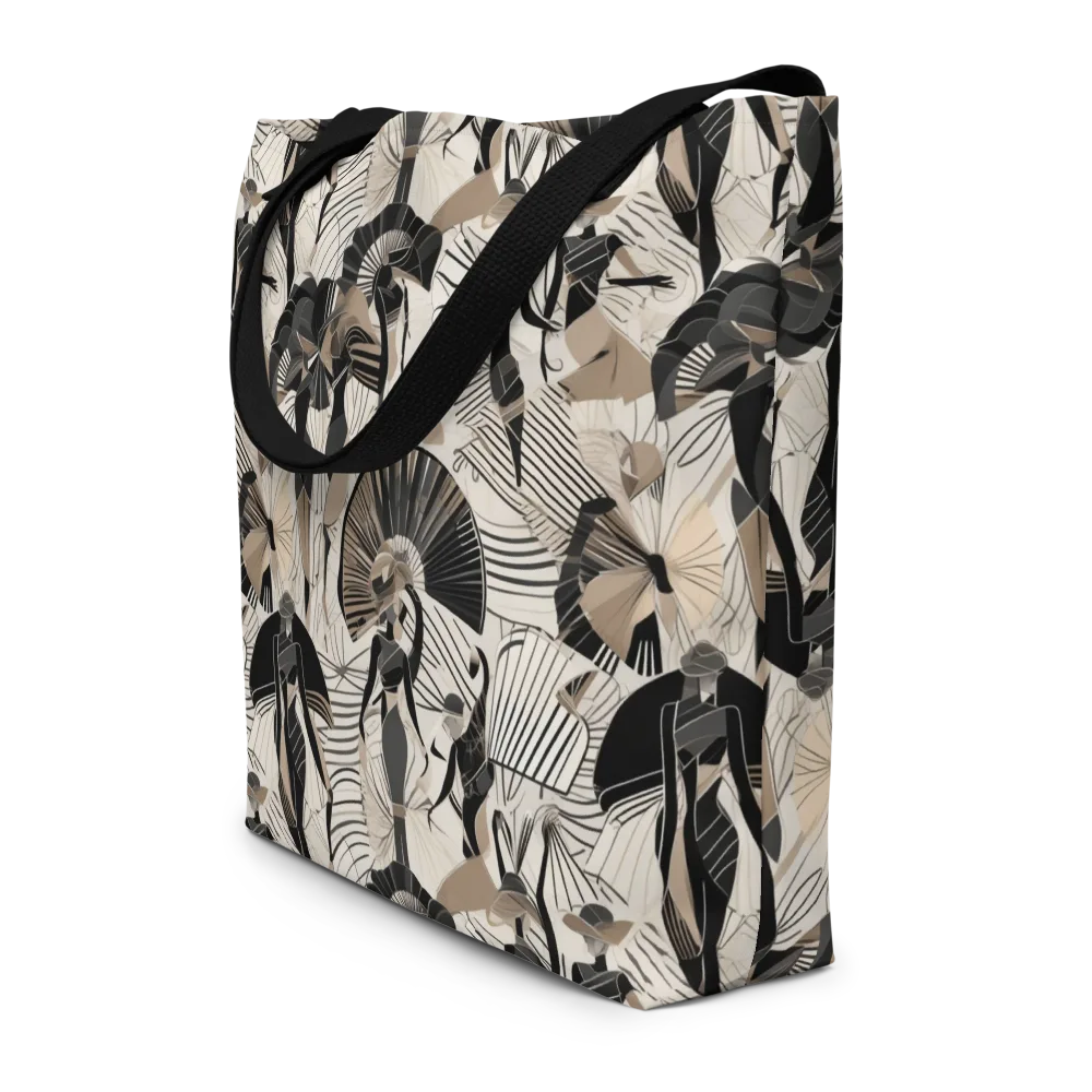 Noir Modiste on Large Tote Bag W/ Pocket — Front