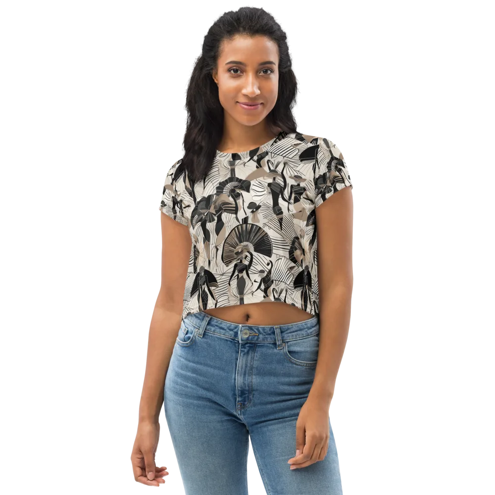 Noir Modiste on Crop Tee — Front