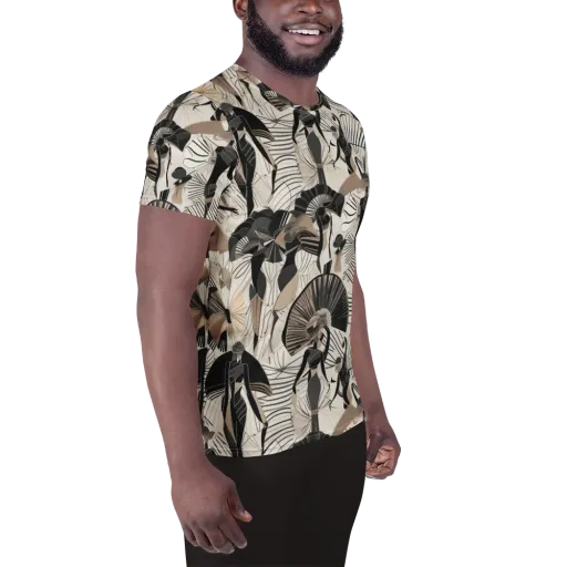 Noir Modiste on a Men's Athletic T-Shirt