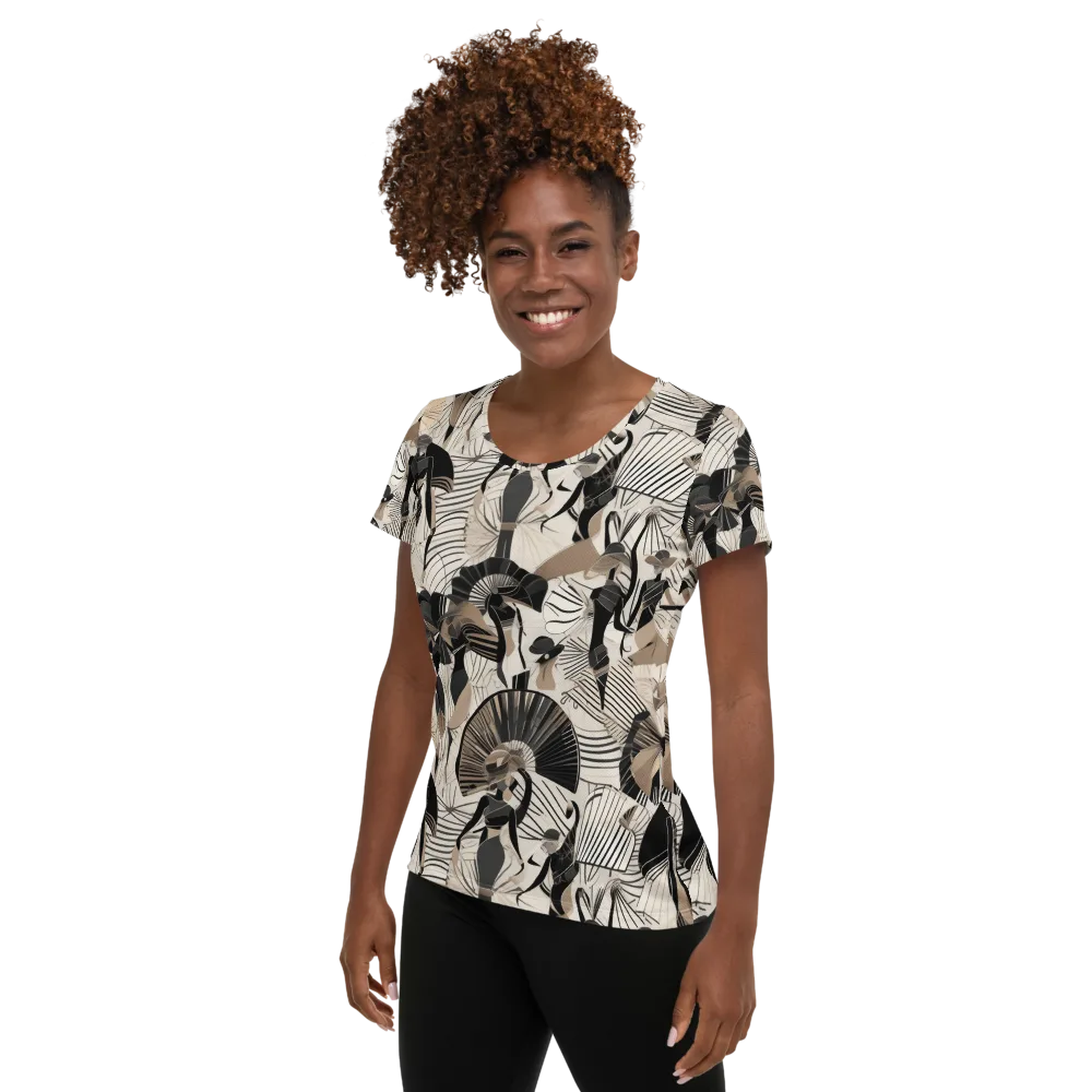 Noir Modiste on Women's Athletic T-Shirt — Left