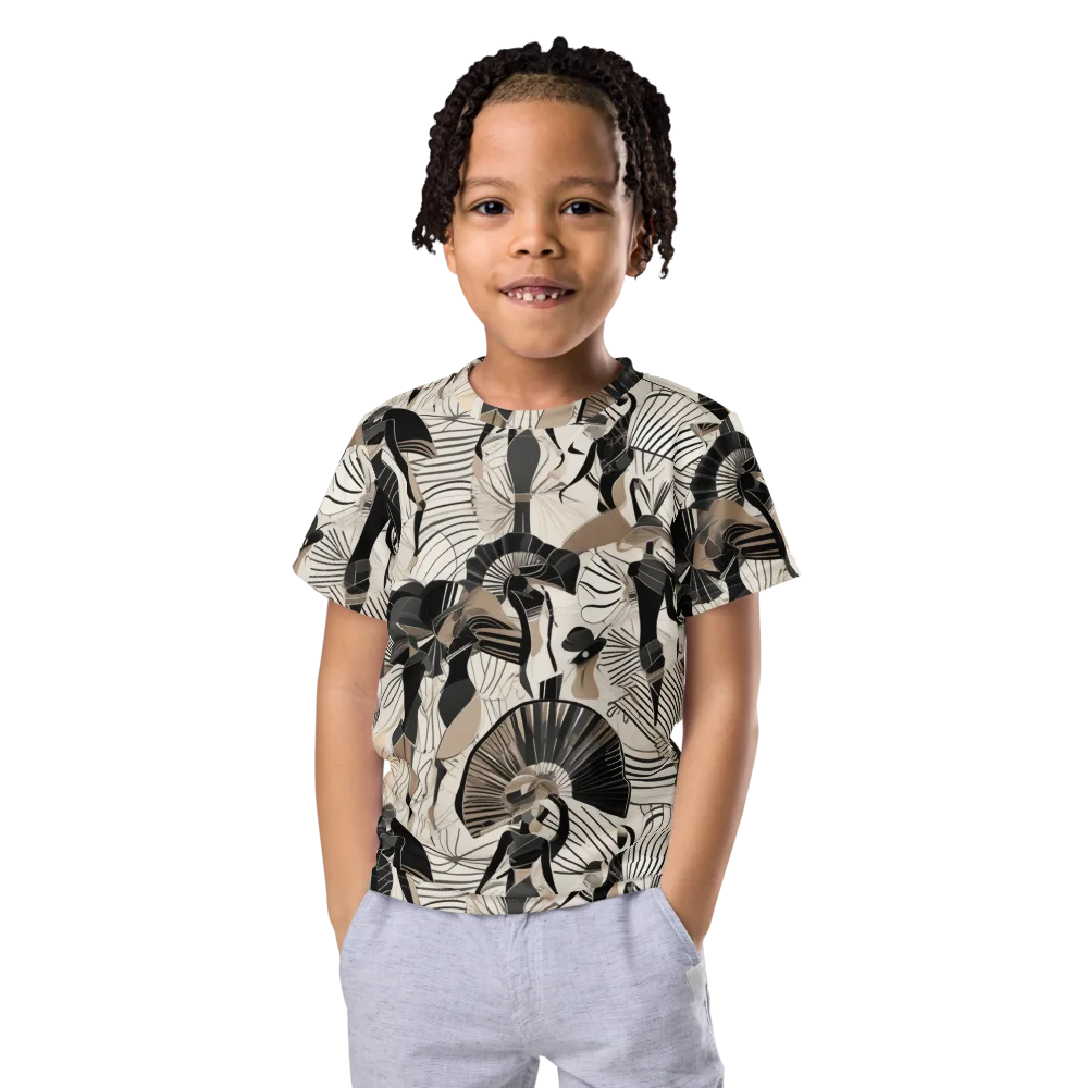 Noir Modiste on Kids Crew Neck T-Shirt — Front