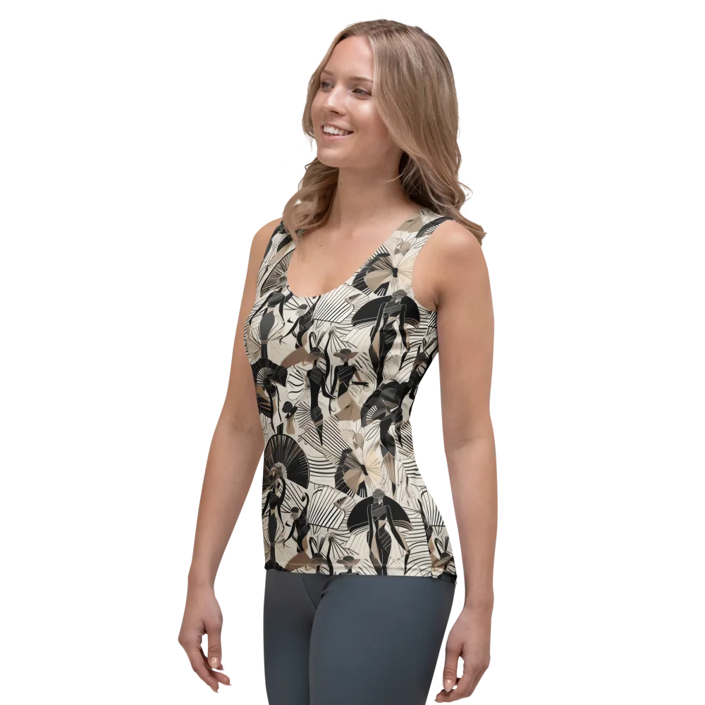 Noir Modiste on Women's Tank Top — Left Front